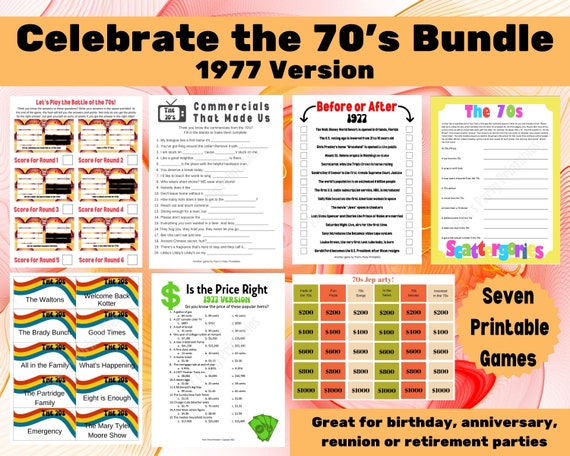 1977 Bundle of Games - 45th birthday, 45th Anniversary, Class of 1977 ...