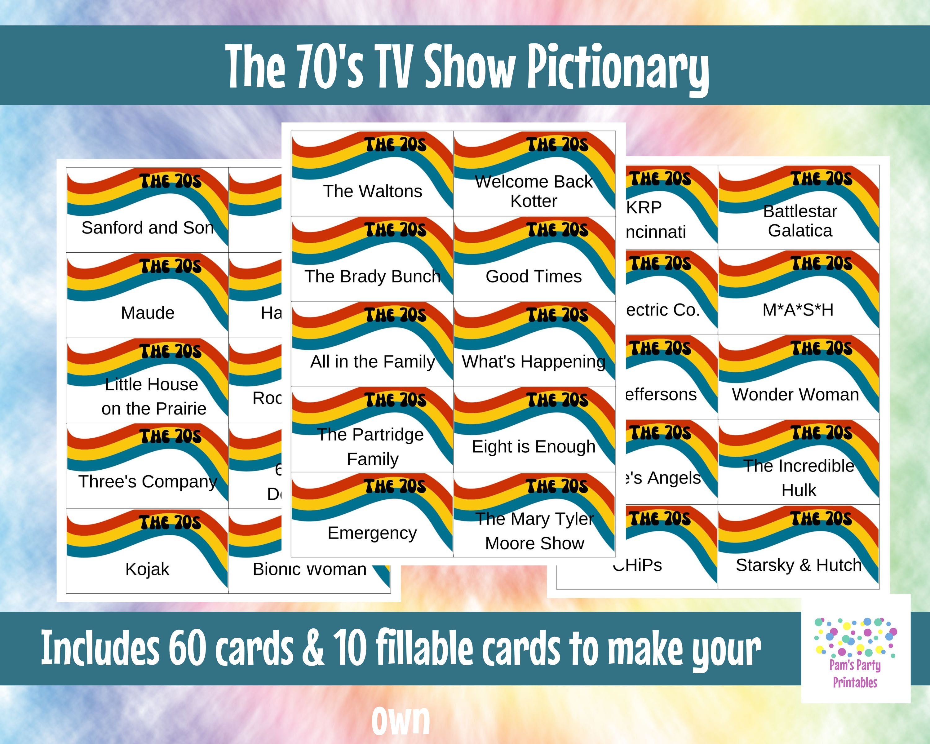 Idiom Pictionary or Charades Set with 70 Different Cards