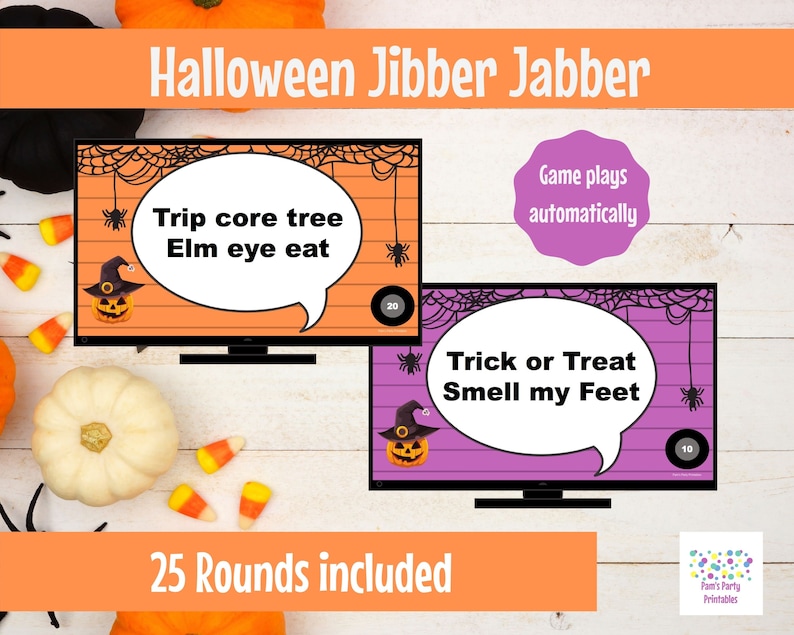 Halloween Game Bundle. Virtual or Large Screen Game, Zoom Game, PowerPoint Game, Halloween Party Game, Family Friendly, Game Show, Trivia image 2