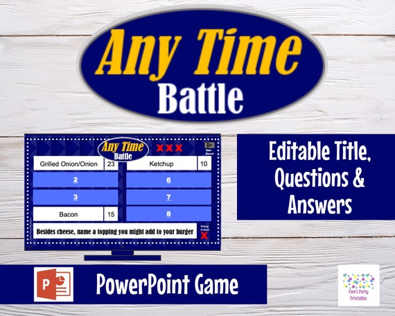 Virtual Game Any Time Battle Game Editable, PowerPoint Game, Customized, 10 Rounds, Party Game, Virtual Happy Hour game Il_570xn