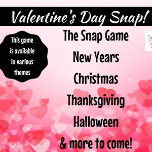 Valentine's Day Snap Memory Game Virtual Zoom Large Screen PowerPoint Game. Galentine's Party Game for Kids, Teens or Adults. Office Game image 9