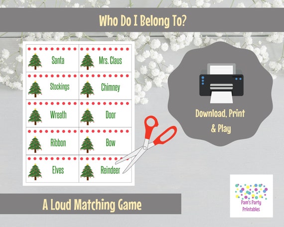 Printable Christmas - Who do I belong to? - Loud game, Group Game, Family Friendly, Youth Group, Teen, Classroom, Icebreaker Il_570xn