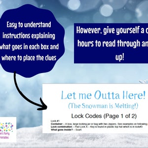 Let Me Outta Here A DIY Escape Room Kit Winter/Christmas/Holiday Game Family Friendly Ages 8 to 80 Group Game Party Game image 4