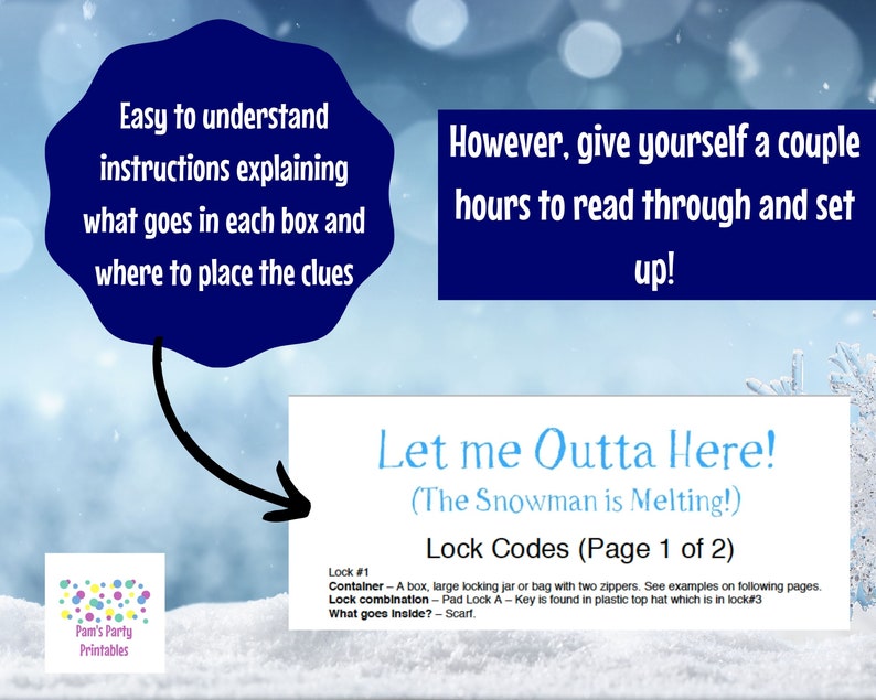 Let Me Outta Here A DIY Escape Room Kit Winter/Christmas/Holiday Game Family Friendly Ages 8 to 80 Group Game Party Game image 4