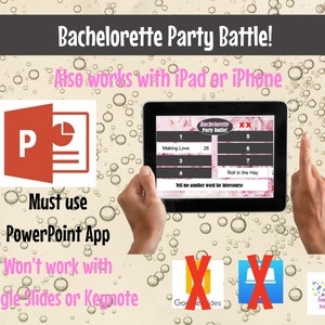 Virtual Game or In Person, Bachelorette Party Battle, Bridal Shower, Editable PowerPoint Game, Bridal Shower Party Game, Girls Night image 8