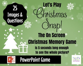 Christmas Memory Game: Snap PowerPoint Game (Digital Download)
