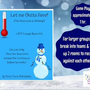 Let Me Outta Here A DIY Escape Room Kit Winter/Christmas/Holiday Game Family Friendly Ages 8 to 80 Group Game Party Game image 7