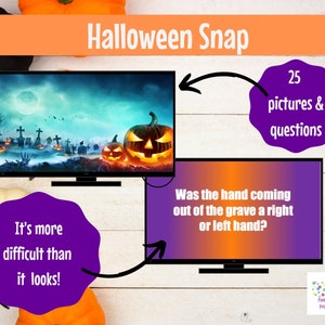 Halloween Game Bundle. Virtual or Large Screen Game, Zoom Game, PowerPoint Game, Halloween Party Game, Family Friendly, Game Show, Trivia image 9