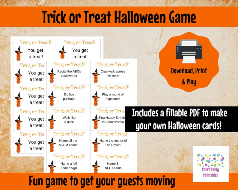 Halloween Printable Game Bundle 10 Games Taboo, Pictionary, Scavenger Hunt, Jep-arty, Scattergories, Halloween Challenge, Word Search, image 2