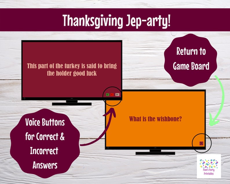 Virtual Game Thanksgiving Jep-arty Interactive PowerPoint ...