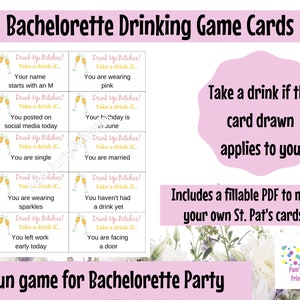 Vrijgezellenfeest Drink-up spelkaarten. Drinkspel voor volwassenen. Meisjesavondspel. Vrijgezellenfeestspel. Bewerkbaar drinkspel. Invulbare pdf