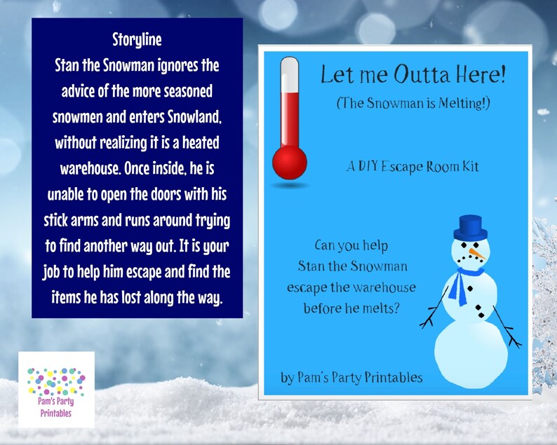 Let Me Outta Here A DIY Escape Room Kit Winter/Christmas/Holiday Game Family Friendly Ages 8 to 80 Group Game Party Game image 9