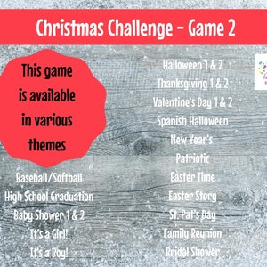 Virtual Game Christmas Challenge GAME 2 Interactive & Editable PowerPoint Game, Christmas Game, Party Game, Family Friendly, Classroom image 10