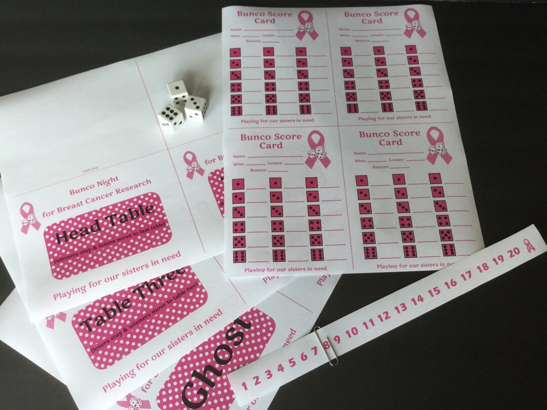 bunco-bunko-for-breast-cancer-research-bunco-score-sheets-etsy