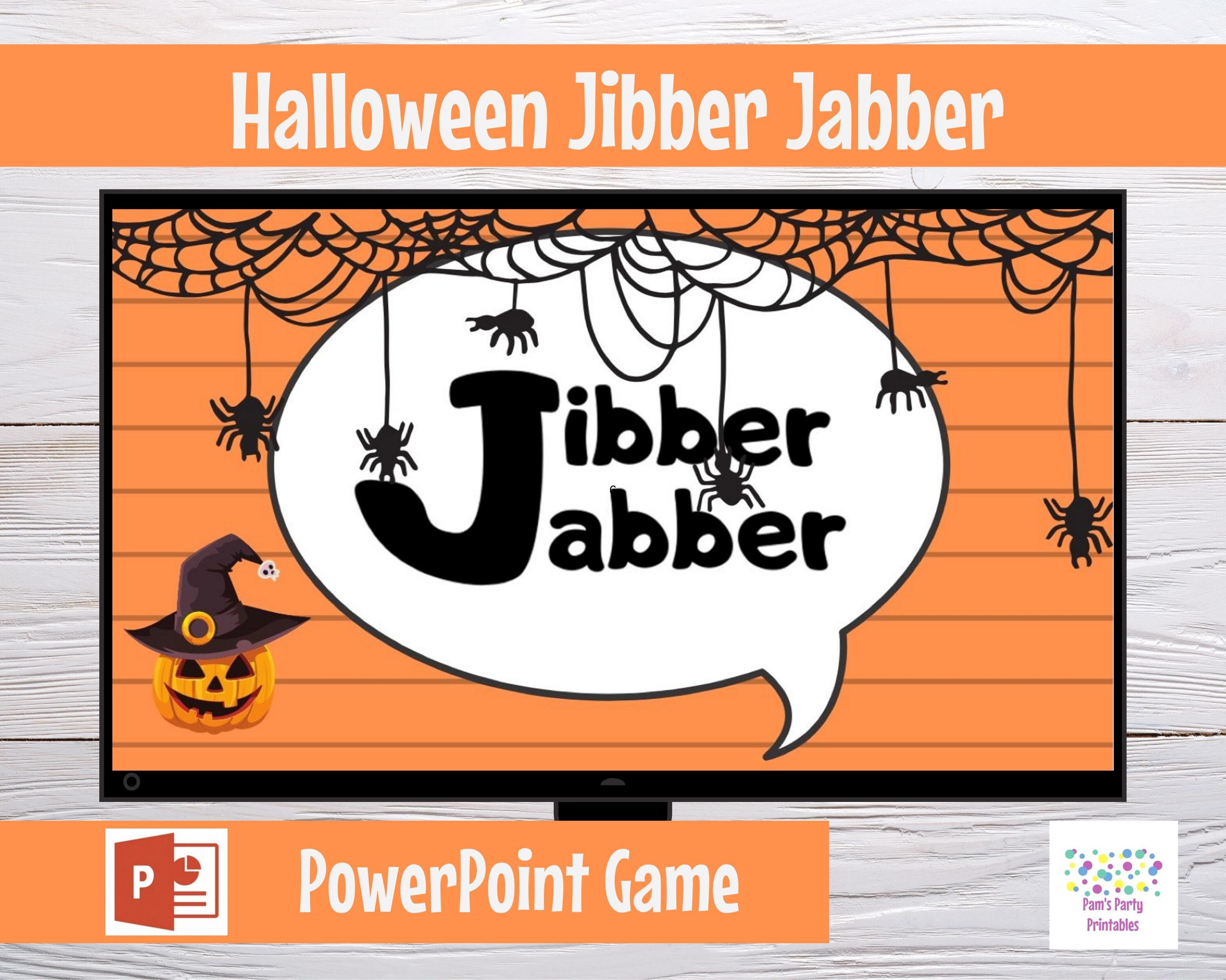 Halloween Jibber Jabber Game. Halloween Game for Adults. - Etsy