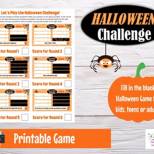 Halloween Printable Game Bundle 10 Games Taboo, Pictionary, Scavenger Hunt, Jep-arty, Scattergories, Halloween Challenge, Word Search, image 4