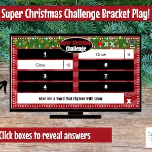 Super Christmas Challenge, Editable, PowerPoint Game, Customized, 40 Rounds, Bracket Play Office Party, Sales Meeting, Christmas Game image 2