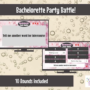 Virtual Game or In Person, Bachelorette Party Battle, Bridal Shower, Editable PowerPoint Game, Bridal Shower Party Game, Girls Night image 4