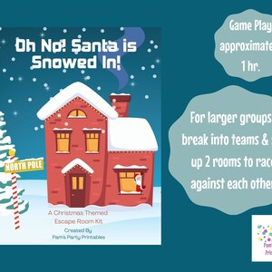 Oh No! Santa is Snowed In! - A DIY Escape Room Kit, Christmas Game ...