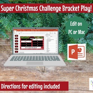 Super Christmas Challenge, Editable, PowerPoint Game, Customized, 40 Rounds, Bracket Play Office Party, Sales Meeting, Christmas Game image 4