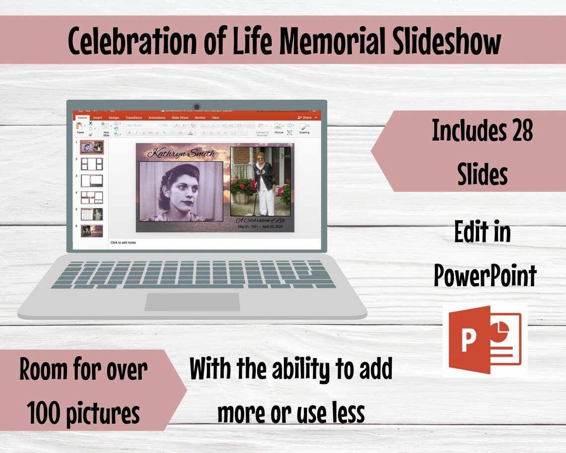 Celebration of Life Slideshow: Sunset Memorial Powerpoint Template ...