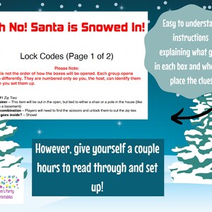 Oh No Santa is Snowed In A DIY Escape Room Kit, Christmas Game, Team Building, Family Friendly, Ages 8 to 80, Christmas in July image 5