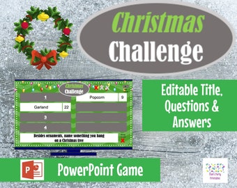 Christmas Challenge PowerPoint Game: Interactive Family Fun (Digital Download)