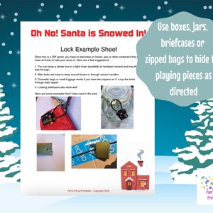 Oh No Santa is Snowed In A DIY Escape Room Kit, Christmas Game, Team Building, Family Friendly, Ages 8 to 80, Christmas in July image 4