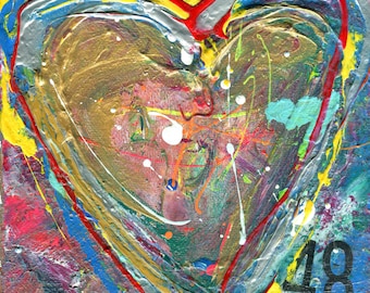 heart painting etsy