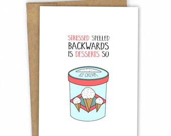 Funny Sympathy Card - Funny Encouragement Card - Thinking of You - Empathy Card - Ice Cream by Fresh Card Co