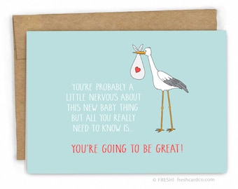 New Baby Card | Baby Congratulations | Baby Shower ~ You're Going To Be A Great Mom!