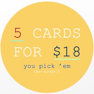 Custom Card Set 5 FOR 18 by FreshCardCo image 1
