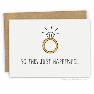 Funny Engagement Card Wedding Announcement Wedding Time by FreshCardCo image 1