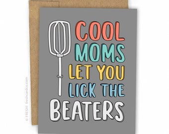 Mothers Day Card - Card for Mom - Mom Birthday Card - Cool Moms by Fresh Card Co