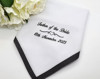 Wedding Handkerchief Father of the Bride Gift