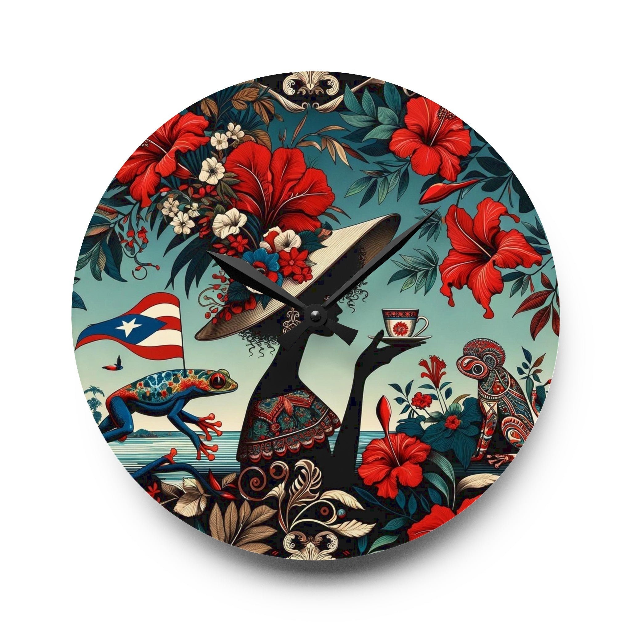 Puerto Rican Pride Wall Clock - Etsy