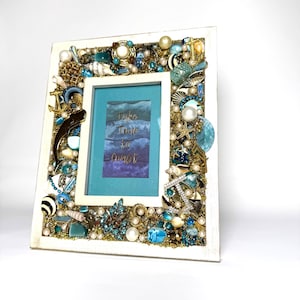 Blue Coastal Picture Frame 4x6 Ocean Cottagecore Nautical Decor Beach house decor