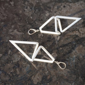 Geometric Infinity | 3D printed earrings - white