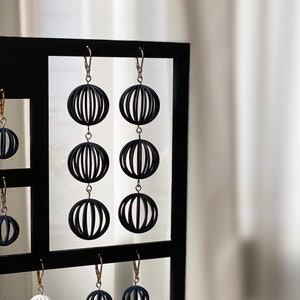 Big Bubbles | 3D printed earrings - black