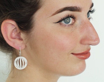 Venus | 3D printed earrings - white