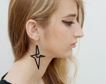Geometric Infinity | 3D printed earrings - black or white