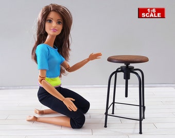 Dollhouse chair, barbie chair, Miniature chair, Miniature furnitures, dollhouse furniture, barbie furniture, blythe, BJD, chair, 1:6, 1/6,