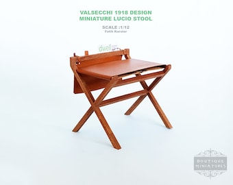 Miniature Valsecchi 1918 Design Lucio Stool. Scale :1/12