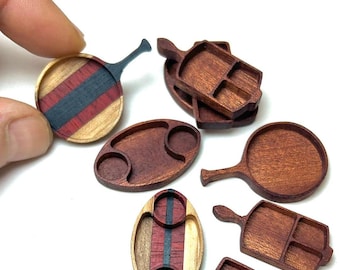 Miniature tray, miniature wooden tray, dollyhouse tray, wooden tray , service board