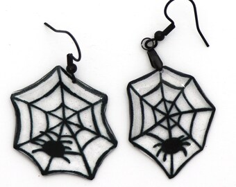 Spider web earrings