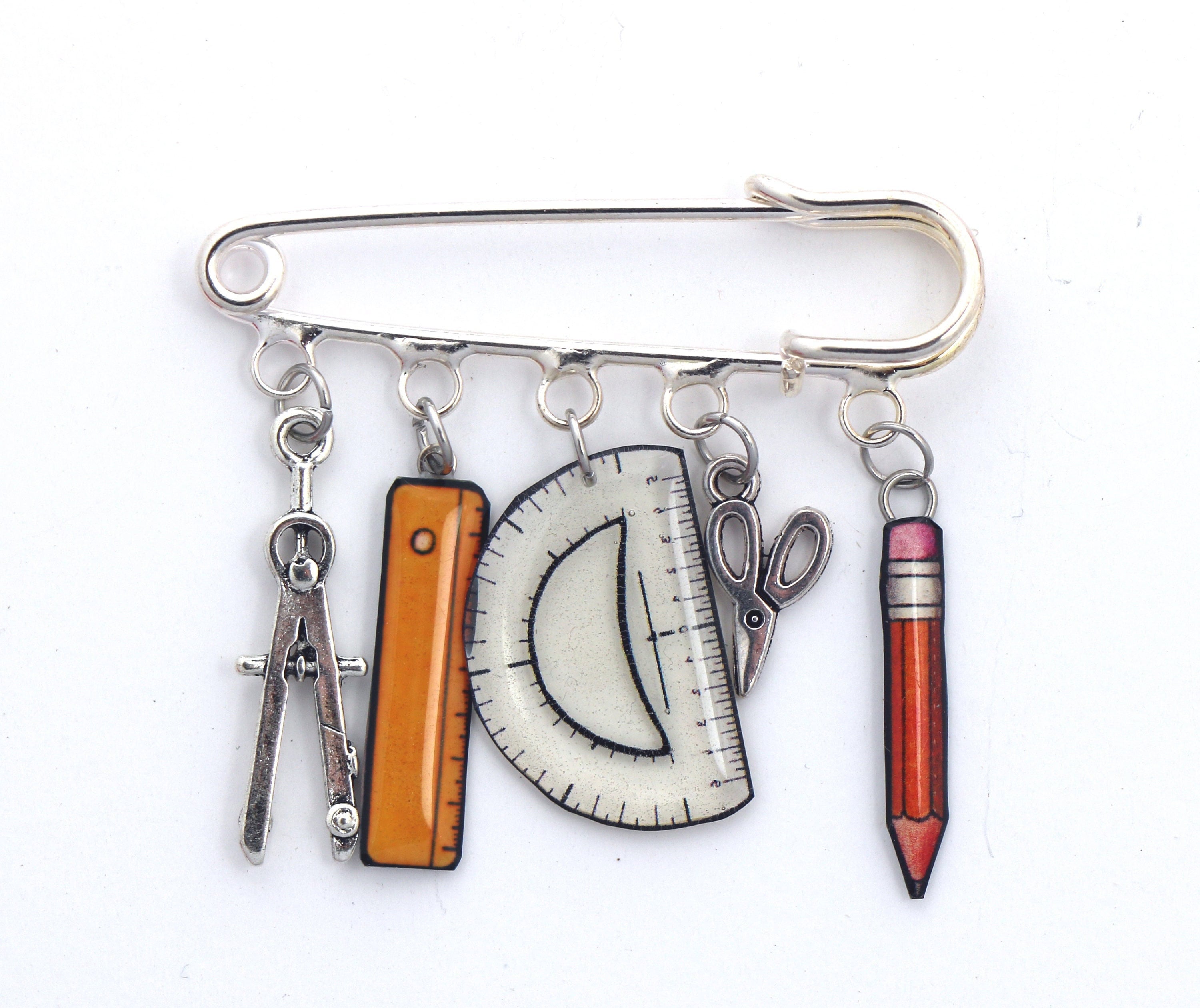 Compass Ruler Scissors Pin Pin Teacher of Mathematics, Geometry, Back to School, Protractor ...