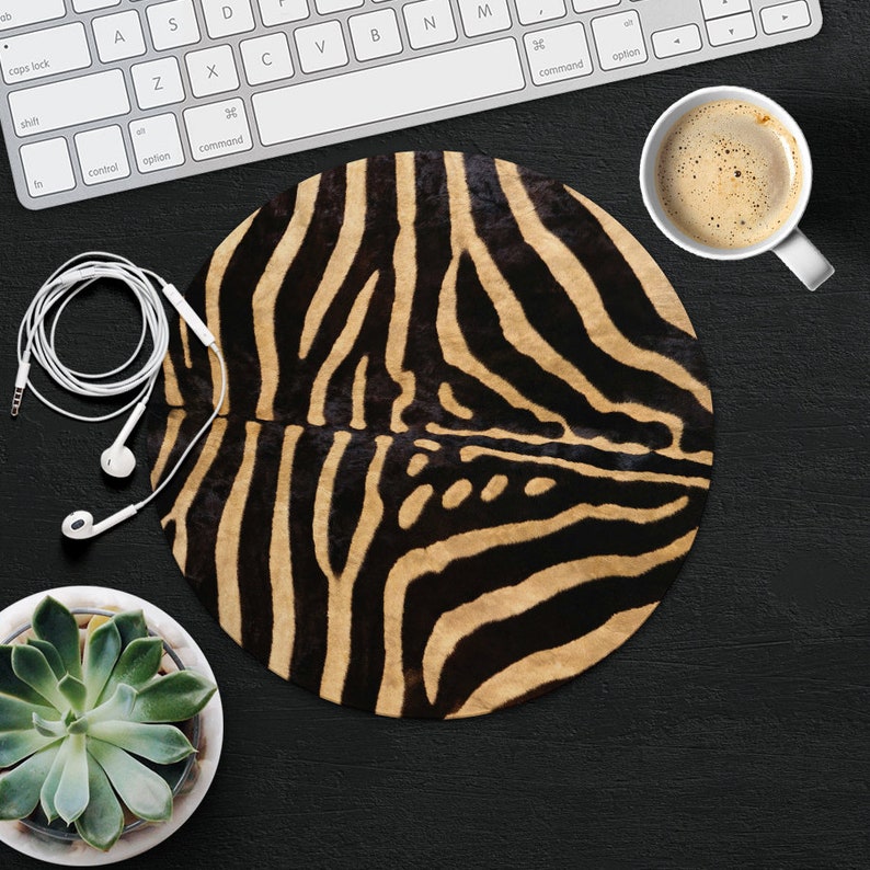 Zebra Mouse Pad Skin Animal Mouse Mat Desk Accessories Leather Etsy