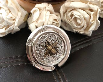 bee purse hook, bee gift, purse holder, purse hook, bag table hook, purse hanger, table purse hook, bag hook,bag holder, bumble bee