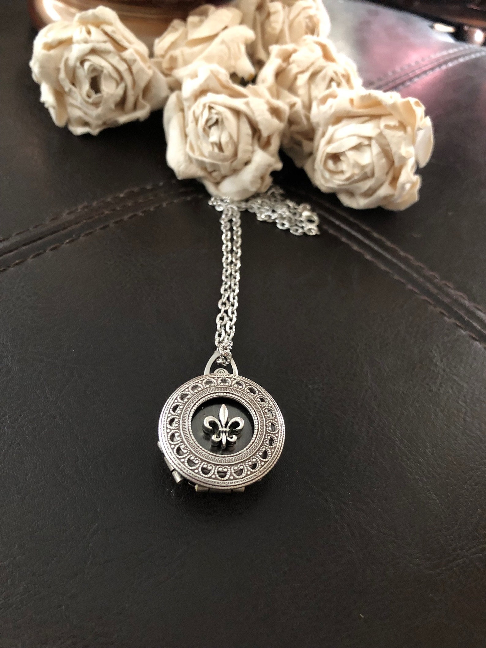 Fleur De Lis Locket Family Photo Locket Fleur De Lis Etsy