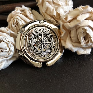 Compass purse hook, nautical gifts, table hook for purse, compass gift, purse holder, purse hanger, bag hook, diaper bag holder